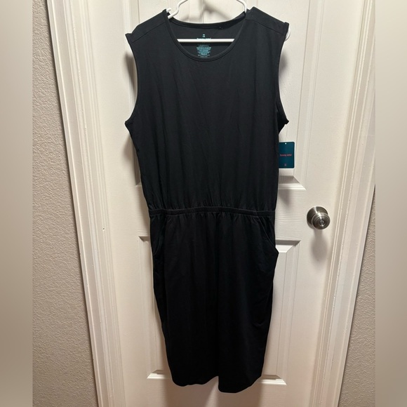 NEW Tommy JohnBlack Sleeveless Cinched Dress Sz L